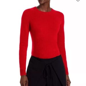 C by Bloomingdale's Women Sz XS 100% Cashmere Crewneck Stretch Pull Over Sweater